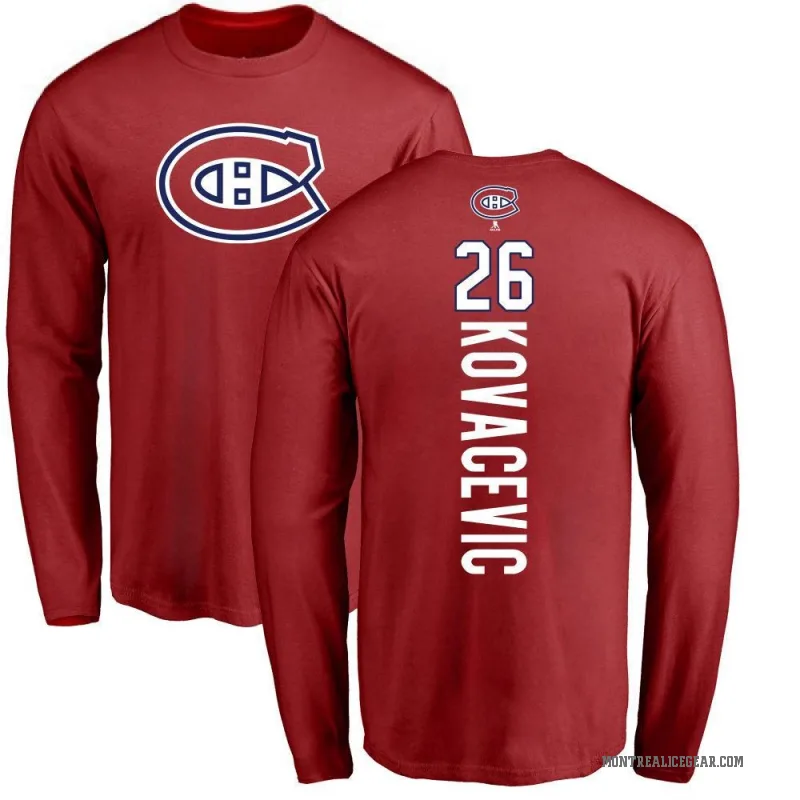 Men's Majestic Threads Red Montreal Canadiens Buzzer Beater Tri-Blend  Ringer T-Shirt